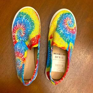 Size one little girl tie-dye with rhinestones